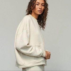 Restore Double Faced Crew by Lunya in warm beige